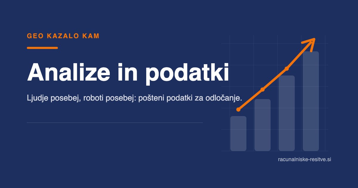 Analize in podatki | Geo kazalo KAM | Računalniške rešitve