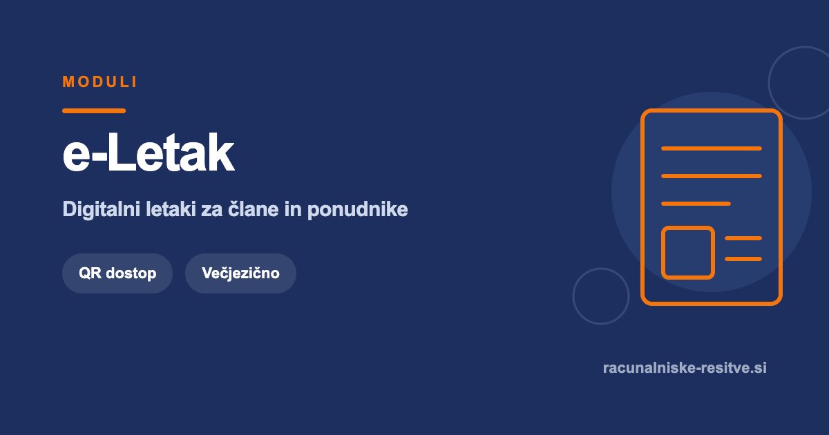 e-Letak za ponudnike | Računalniške rešitve d.o.o.
