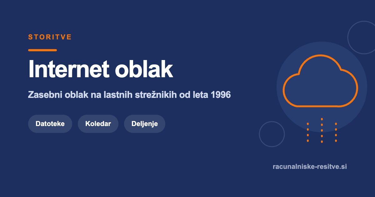Internetni oblak | Računalniške rešitve d.o.o.