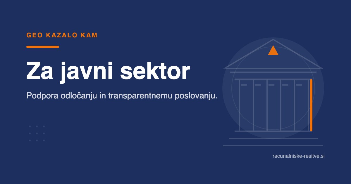 Geo kazalo KAM za javni sektor | Računalniške rešitve